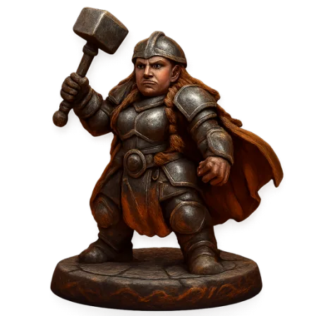 Brunhild the fighter miniature