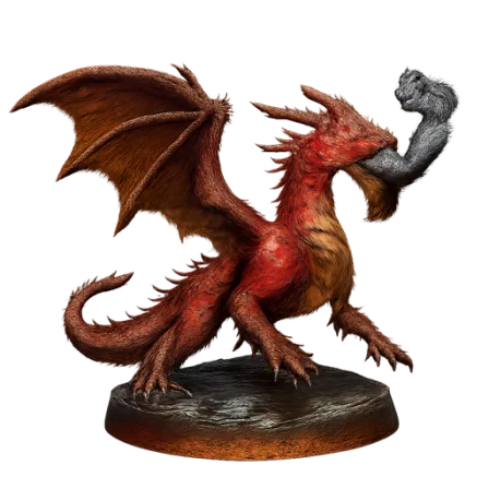 Red dragon miniature